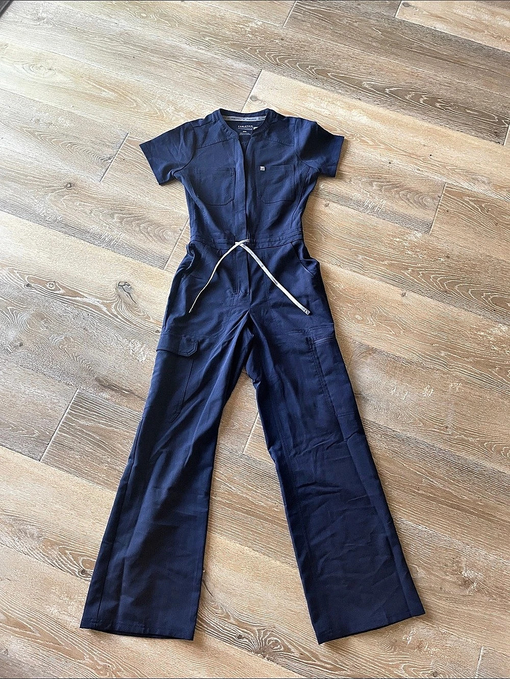 Fabletics Jogger ScrubJumpsuit navy Blue Jumpsuit wide leg